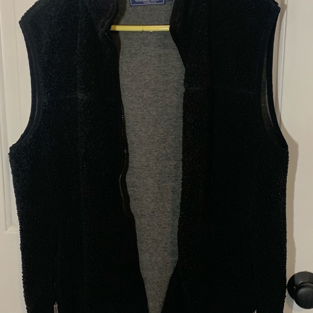 Vineyard Vines Sherpa Vest Nantucket Mens Size M. Black - Picture 4 of 7